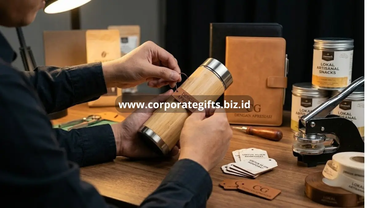 Proses Personalisasi Tag Hadiah Corporate