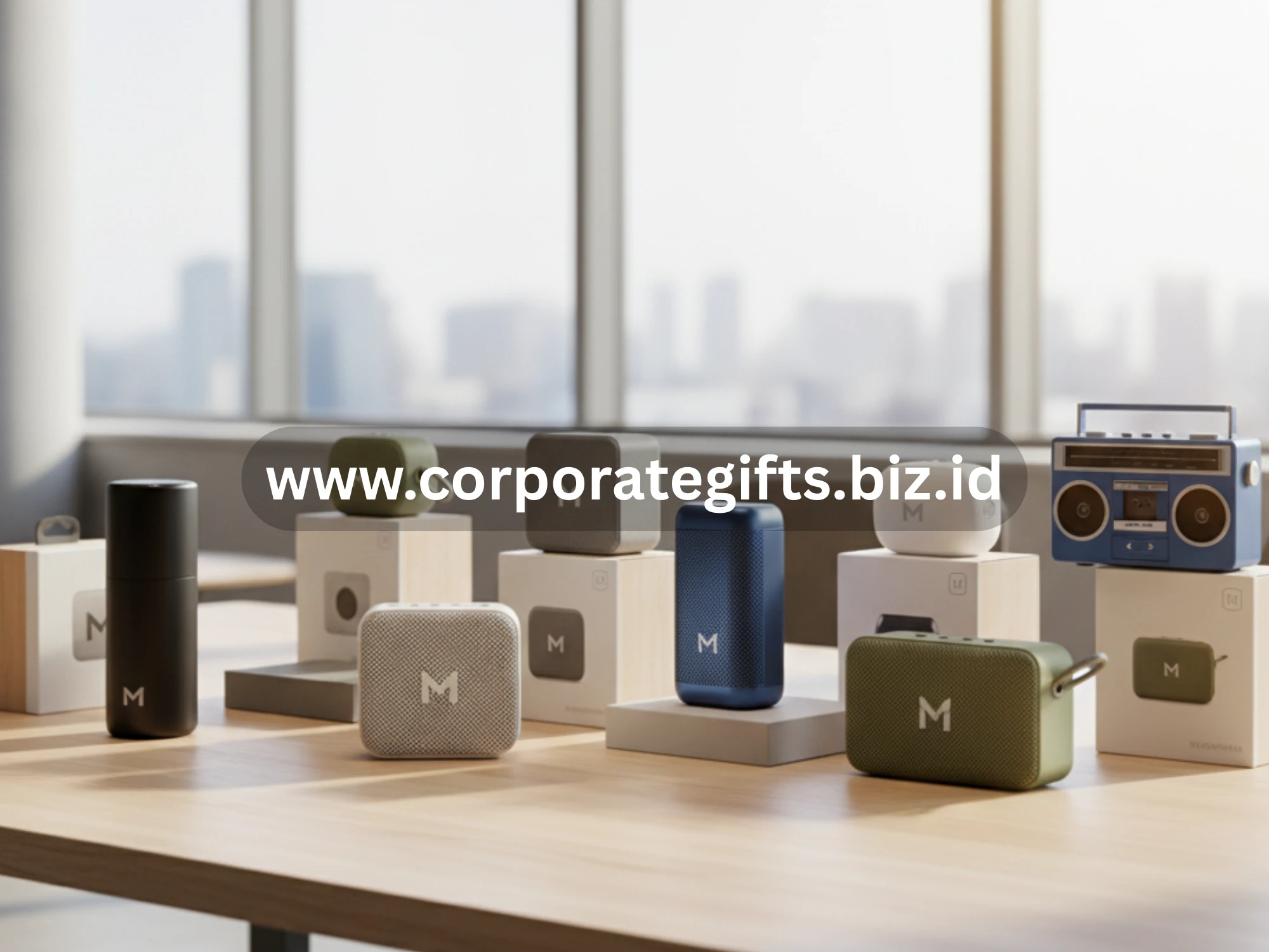 Mini speaker Bluetooth custom dengan logo perusahaan