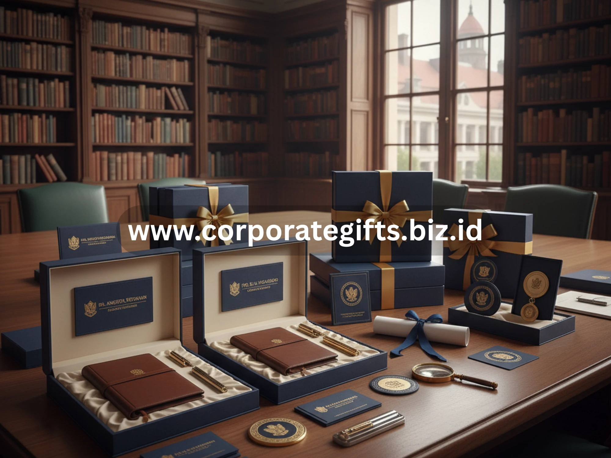 Souvenir promosi doktor dengan personalisasi nama dan gelar