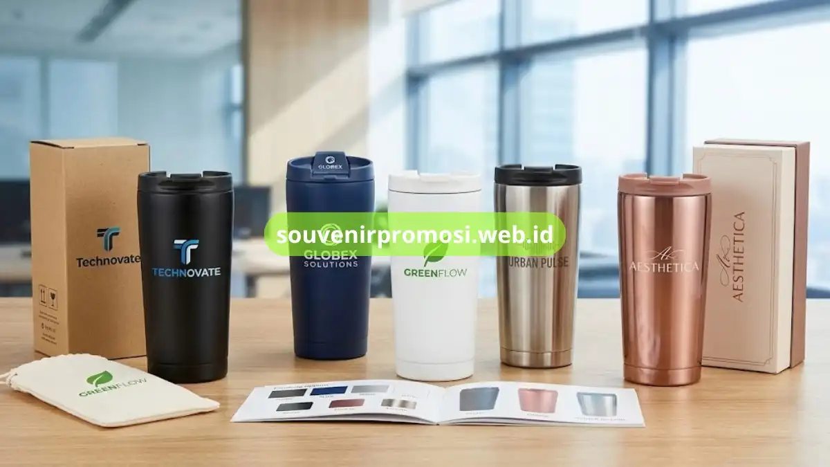 Pilihan Desain dan Warna Tumbler Custom Souvenir Promosi