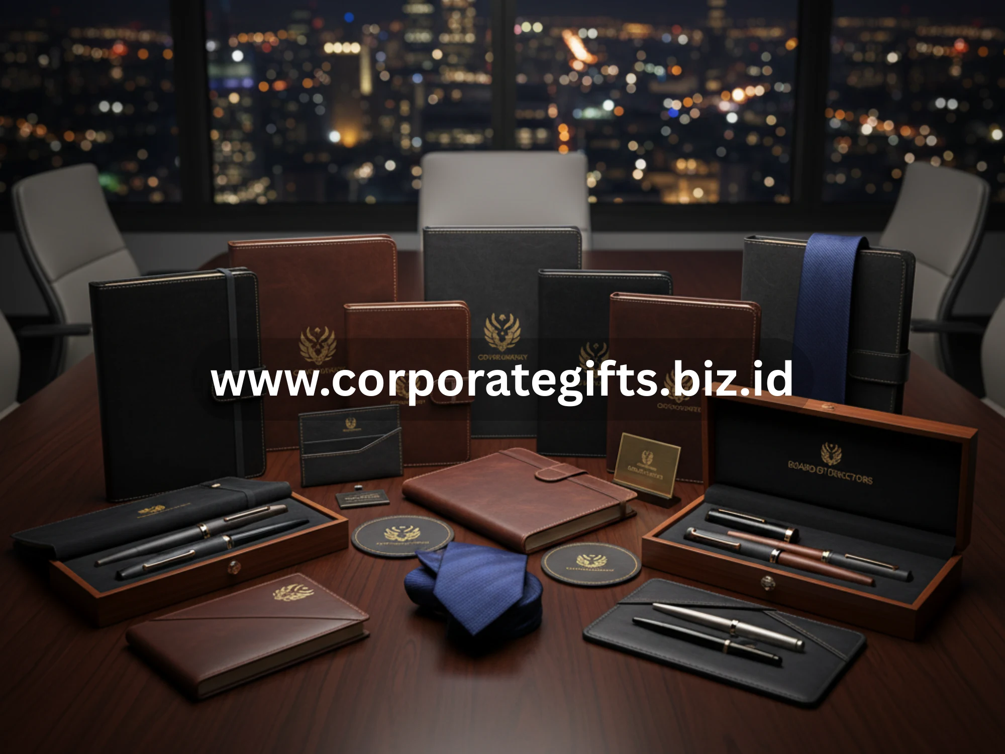 Set pena dan notebook kulit eksklusif