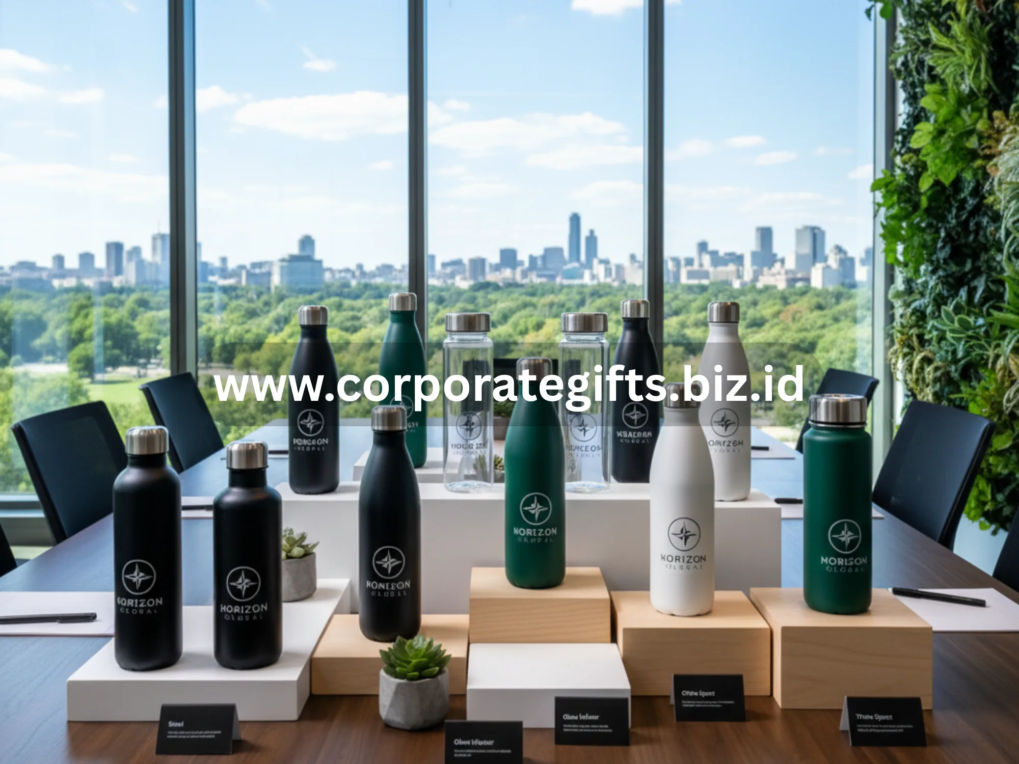 souvenir botol minum custom dengan logo perusahaan untuk acara branding