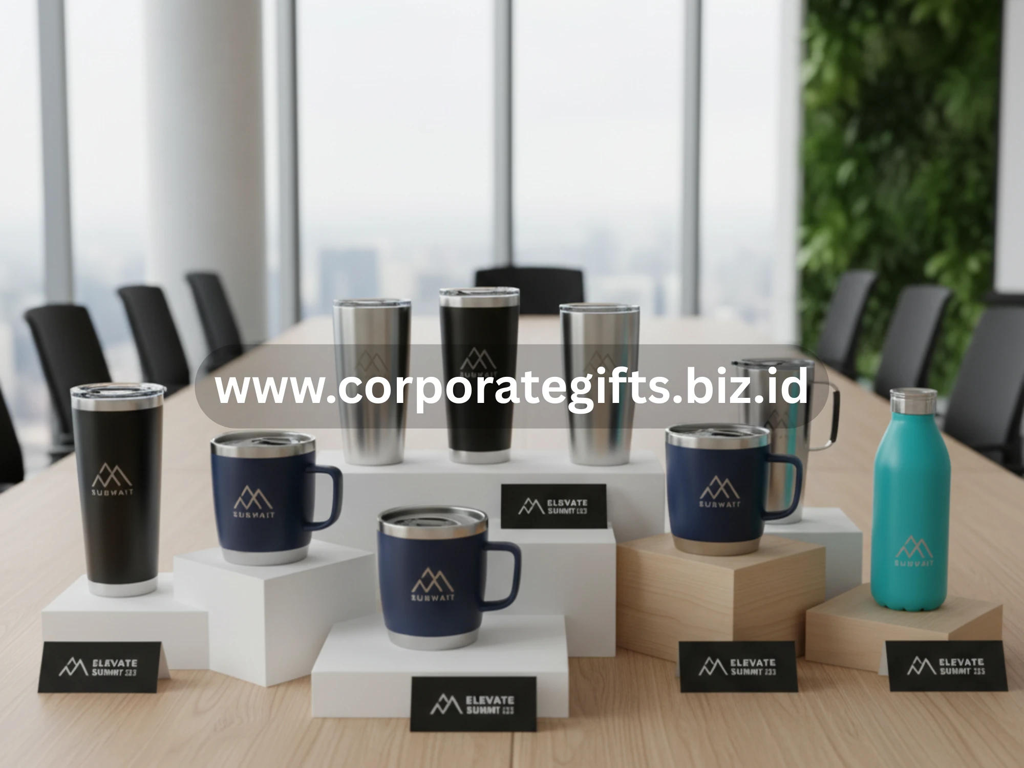 Souvenir tumbler stainless custom untuk acara seminar