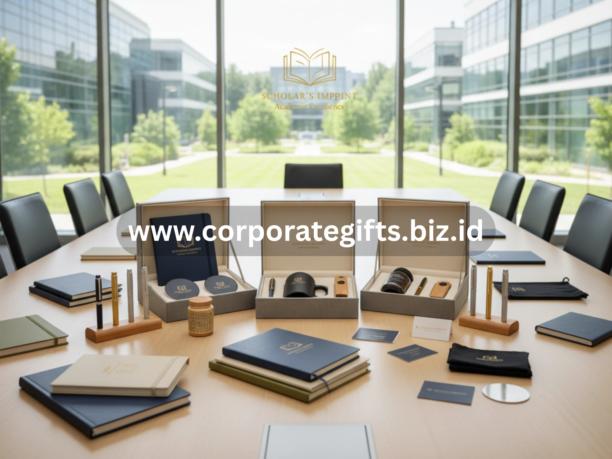 Souvenir perusahaan elegan untuk branding akademik